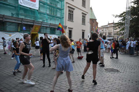 Kraków solidarny z Białymstokiem, protest przed UMK w 2019 / Fundacja Równość.org.pl