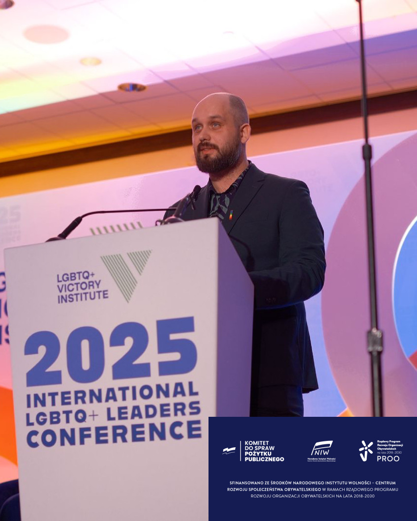 International LGBTQ+ Leaders Conference - Miko Czerwiński przemawia / Andres Trevino
